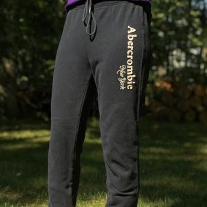 Abercrombie navy blue tie sweatpants